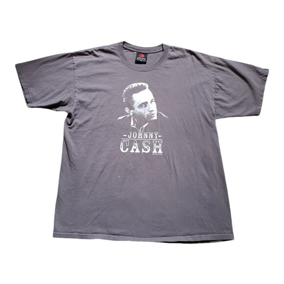 Zion Rootswear Johnny Cash Shirt Men 1X Don’t Take Your Guns To Town Gray FLAW - Picture 1 of 9